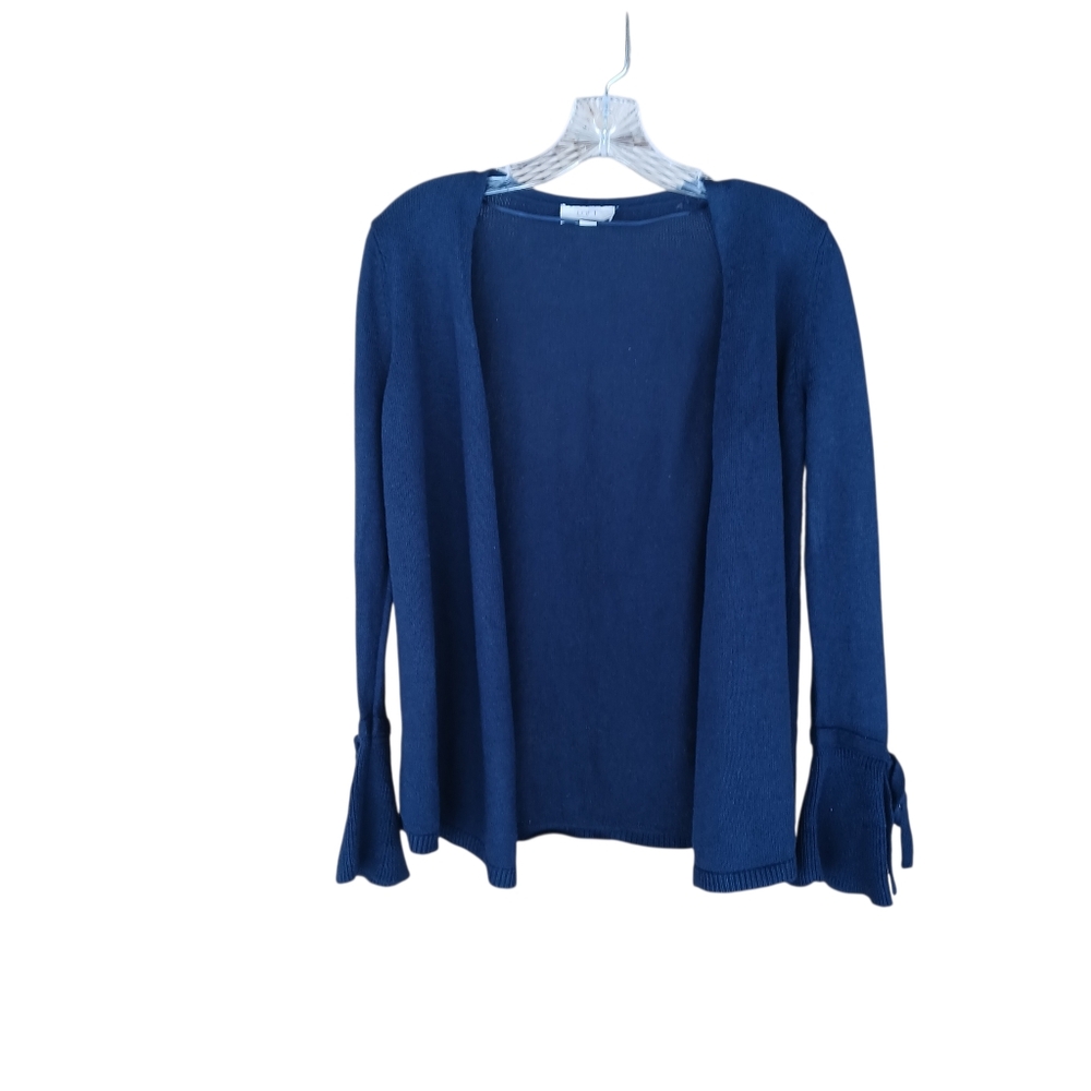 Loft Navy Bell Sleeved Open Cardigan Size SP